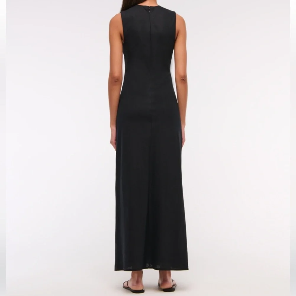 Abercrombie & Fitch Black Maxi Dress with Deep V